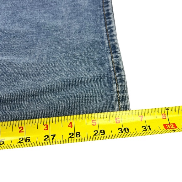 HDLTE NEW Women’s wide leg light wash Boyfriend Jeans Y2K SZ L - Picture 8 of 8